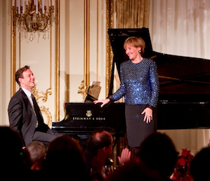 Von Stade and Jake Heggie at a Pacific Musical Society gala