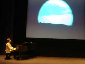 Composer-performer Stephen Horne at work