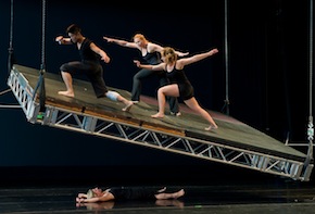 Hover Spaced: Dudley Flores, Sharon Gallagher, Deborah Saputo; under: Stacey Printz<br>Photo by Jeff Zender Hover Spaced: Dudley Flores, Sharon Gallagher, Deborah Saputo; under: Stacey Printz Photo by Jeff Zender