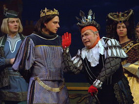 Vann as Hilarion with Rick Williams as King Gama