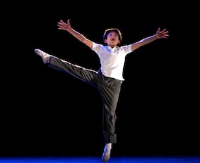 J.P. Viernes is our local Billy Elliot<br>Photo by Joan Marcus