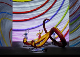 From Jun Kaneko's <em>Magic Flute</em> designs From Jun Kaneko's <em>Magic Flute</em> designs