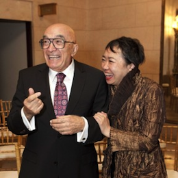 Mansouri with mezzo Zheng Cao, who died in February<br>Photo by Drew Altizer Mansouri with mezzo Zheng Cao, who died in February Photo by Drew Altizer