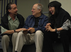 Michael Steinberg, with Music@Menlo's David Finckel and Wu Han