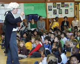 Ming Luke (dressed as "Rusty") engages the children Ming Luke