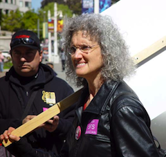 Nadya Tichman on the picketline Nadya Tichman on the picketline