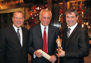 David Gockley, Paolo Spadaccini, Nicola Luisotti at the Met award presentation