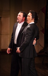 Guodong Feng and Scott Quinn in <em>Don Carlo</em>