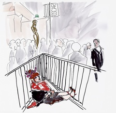 Rhodes, resting on her laurels<br>Sketch by Gladys Perint Palmer