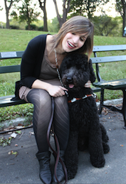Rubin with Popeye, a favorite guide dog (now retired)