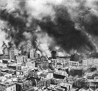 San Francisco the day after<br>April 17, 1906, when<br>Caruso sang in Carmen here