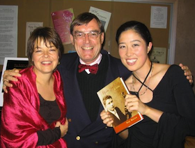 Roy and Polly Malan, with Rebecca Jackson, his former student, now with a big career