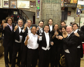 After the softball game was won and the final notes of the tour played: Cheers! Cheers Asia Tour S.F. Symphony