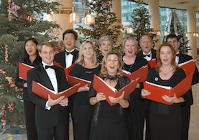 SFS Chorus members in holiday mood (as well they should be)
