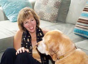 Spector with her dog Sanchez Spector