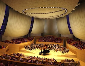 Ennead Architects' rendering of Bing Hall's interior Ennead Architects' rendering of the hall's interior
