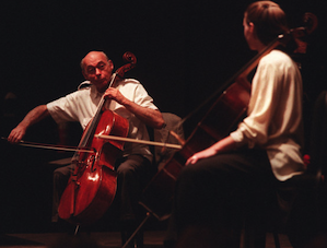 Starker, in a master class with Carter Dewberry Photo by Robert Lachman