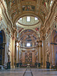 The real church in Rome; the Palo Alto set looks just as imposing