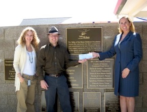 Meg Easter-Dawson, Benjamin Taylor, and Laura Colgate, President of Valley of the Moon Children's Foundation
