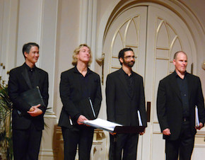 Rod Lowe, Chip Grant, Cole Thomason-Redus, and Jeff Bennett at the Friday concert