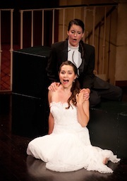 Laura Krumm and Elizabeth Zharoff as Romeo and Juliet<br>Photos by Kristen Loken