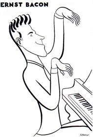 Ernst Bacon<br>Illustration by Sotomayor