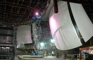 Acoustic panel fabrication by Kreysler Associates Bing Concert Hall