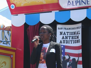 Ariel Bowser auditioning to perform the National Anthem Ariel Bowser