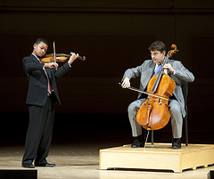 Randall Goosby on violin and Gabriel Cabezas on cello at the Sphinx Virtuosi competition at Carnegie Hall Randall Goosby on violin and Gabriel Cabezas on cello at the Sphinx Virtuosi competition at Carnegie Hall