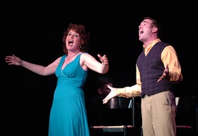 Klea Blackhurst and Steve Rhyne<br>in a duet from Call Me Madam