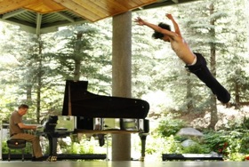 Philip Glass and Sy Sar at the Vail International Dance Festival<br>Photo by Erin Baiano