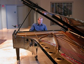 Back at the piano, and recording