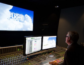 Inside room Mix A at the Labs Dolby