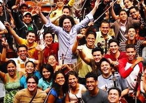 El Sistema children with Dudamel in Venezuela Dudamel in Venezuela