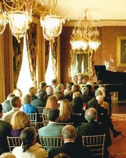 Guests in the Getty recital hall