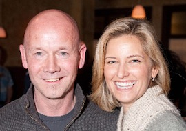 The late Graham Leggat (with Jennifer Rainin, of the Rainin Foundation)