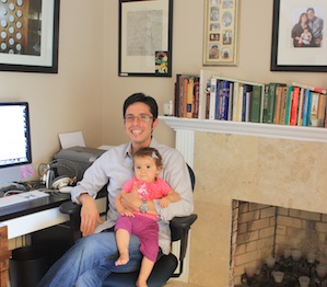 Noah Luna with his daughter Violet Noah Luna