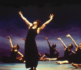 Mark Morris as Dido — in Berkeley he will conduct, not dance<br>Photo by Cylla Von Tiedemann