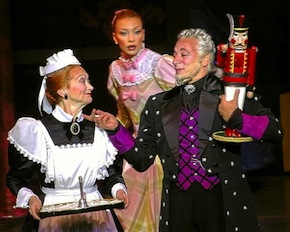Dennis Nahat, artistic/executive director of Ballet San Jose, right, will dance Godfather Drosselmeyer in select performances of his version of <em>The Nutcracker</em><br>Photo by John Gerbetz Dennis Nahat, artistic/executive director of Ballet San Jose, right, will dance Godfather Drosselmeyer in select performances of his version of "The Nutcracker"