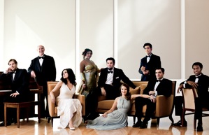 Members of Opera San José's resident singer program<br>Photo by Eric Wolfinger