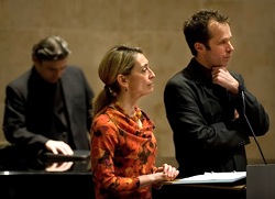 Kneževic, Paiement,<br>and stage director Brian Staufenbiel<br>at the preview