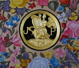 The rosette on a John Phillips harpsichord