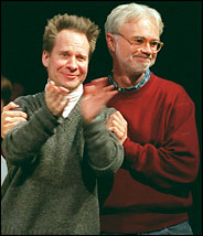 The <em>Nixon</em> team: Peter Sellars and John Adams<br>Photo by François Mori/AP
