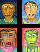 Bob Bralove's art ( part of <em>Two Faced Blues</em> shown here), as well as music will be on display Bob Bralove