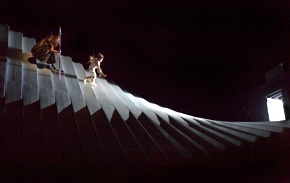 The descent to Nibelheim in Das Rheingold. First live transmission on Oct. 9 The Met: Live in HD<br>Photo by Ken Howard/Met