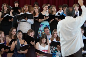 Singing before a choral concert