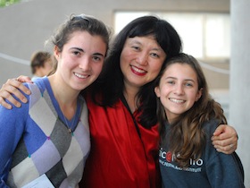 Agata Sorotokin, right, is a piano finalist; she and Sarah Ghandour, left, worked with Wu Han, center, at Music@Menlo Agata Sorotokin, right, is a piano finalist; she and Sarah Ghandour, left, worked with Wu Han, center, at Music@Menlo