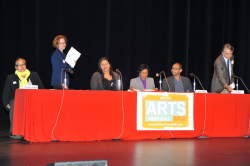 District 5 Candidates Christina Olague, Thea Selby, London Breed, Julian Davis and John Rizzo with moderator Belva Davis Christina Olague, Thea Selby, London Breed, Belva Davis, Julian Davis and John Rizzo