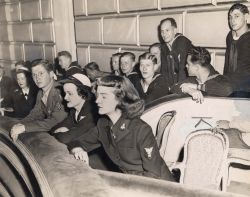 Opening night, 1943, with military personnel in the War Memorial Opera House, where throughout the war they attended concerts free of charge