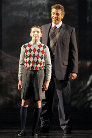 Henry singing in "Heart of a Soldier" with Thomas Hampson behind him, Ragazzi Boys Choir. | Photo by Cory Weaver. Henry singing in "Heart of a Soldier" with Thomas Hampson behind him, Ragazzi Boys Choir. | Photo by Cory Weaver.